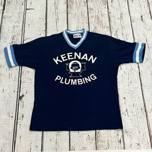 Vintage Keenan Plumbing Softball Sports Baseball Club Bar League 80s Jersey